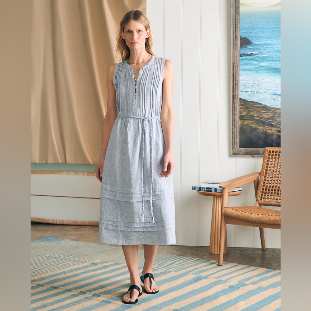 Faherty Isha Midi Dress - new without tags. Washed but never worn